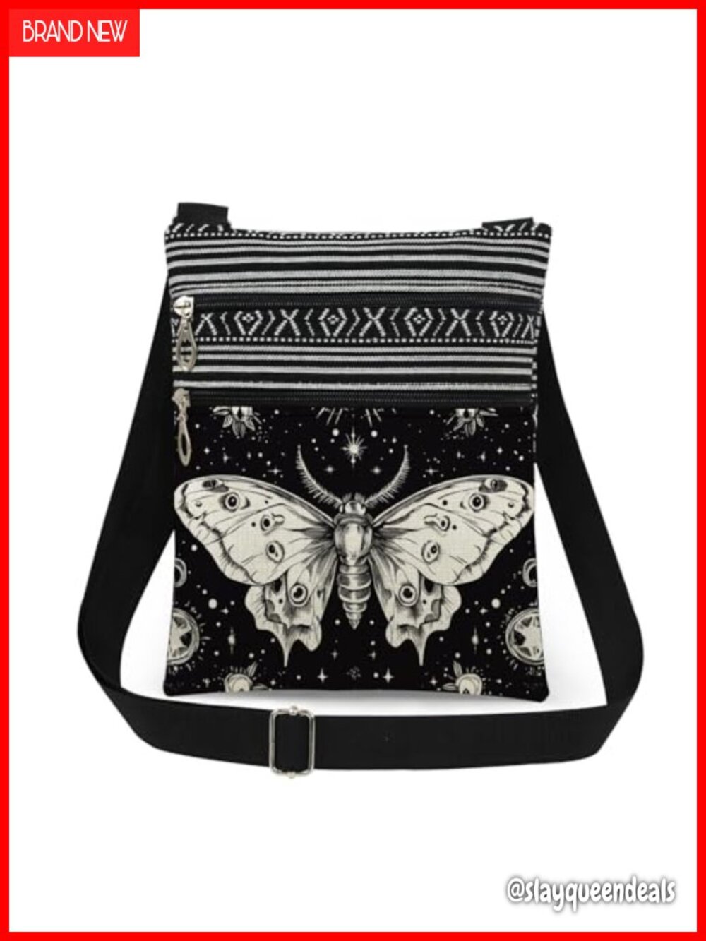 Polyester Crossbody Bag Adjustable Strap Dual Pocket Sling